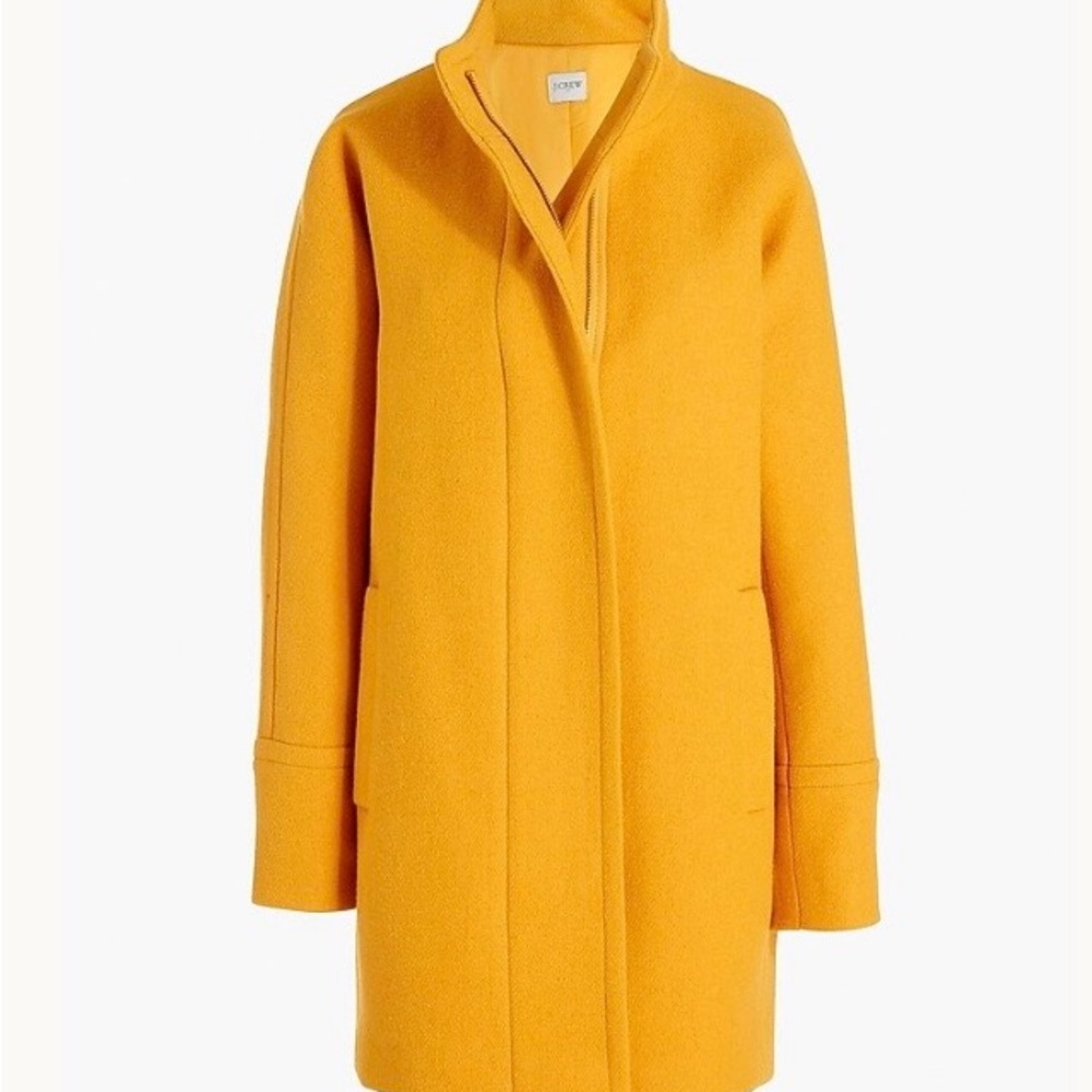 J. Crew Women's Vibrant Yellow Pea Coat